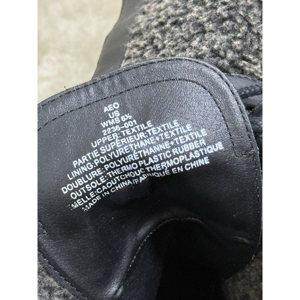 American Eagle Women's Black Boots 6.5 Combat Quilted Mid-Calf - Picture 8 of 10